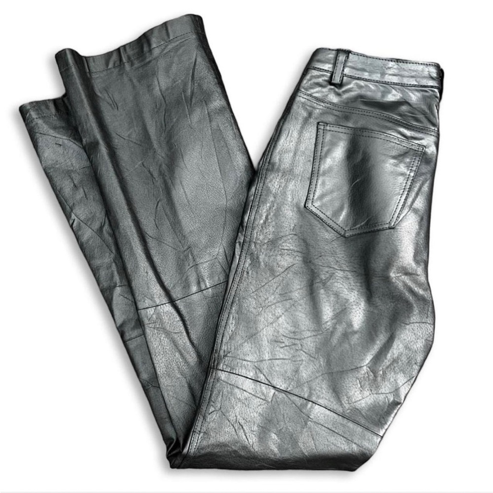 Vintage Metrostyle Silver Leather Pants
